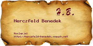 Herczfeld Benedek névjegykártya